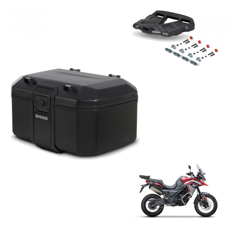 SHAD Rear trunk + mounting bracket grill TR55 TERRA PURE BLACK KIT-455751
