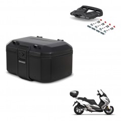 SHAD Rear trunk + mounting bracket grill TR55 TERRA PURE BLACK KIT-455757