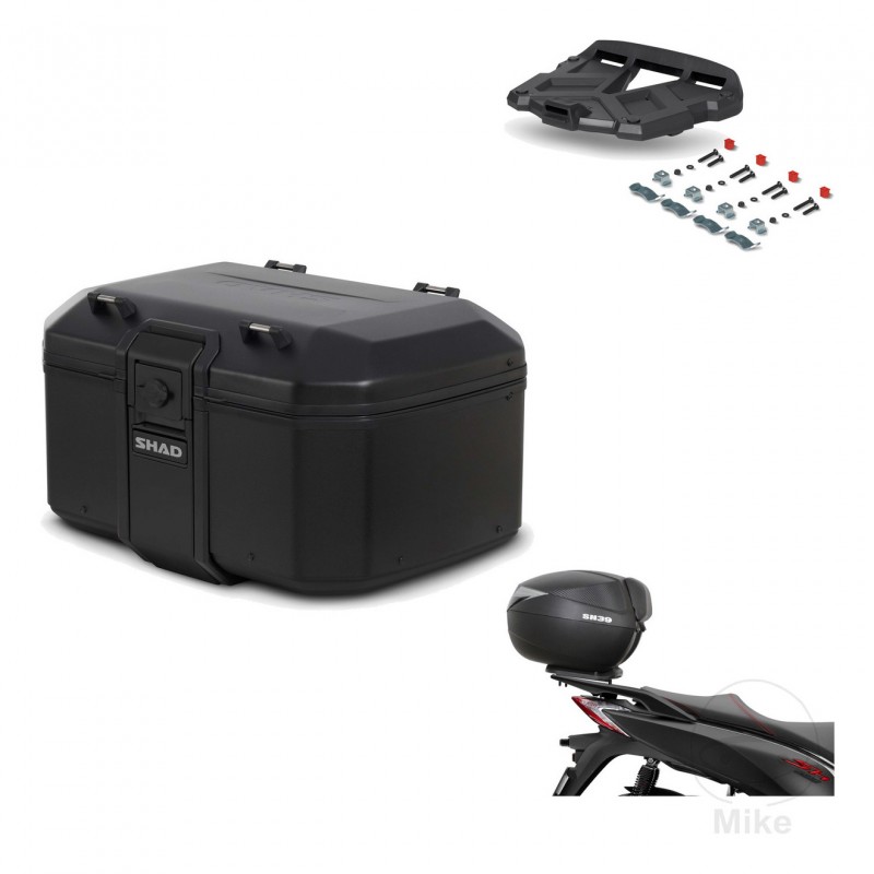 SHAD Baul trasero + soporte montaje parrilla TR55 TERRA PURE BLACK KIT-455761