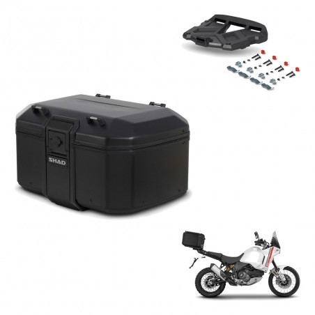SHAD Baul trasero + soporte montaje parrilla TR55 TERRA PURE BLACK KIT-455763