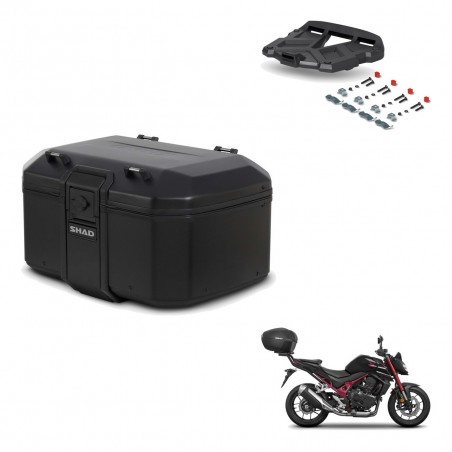 SHAD Baul trasero + soporte montaje parrilla TR55 TERRA PURE BLACK KIT-455765