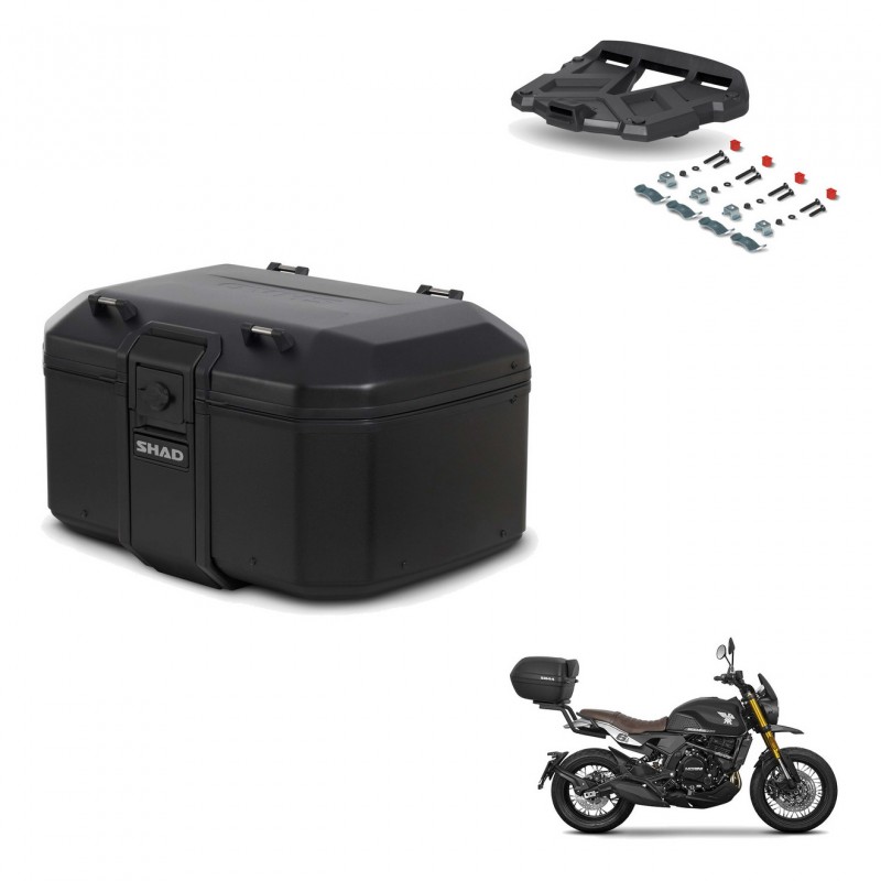 SHAD Baul trasero + soporte montaje parrilla TR55 TERRA PURE BLACK KIT-455769