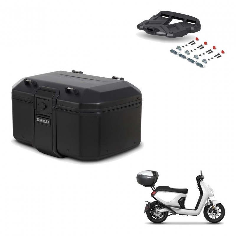 SHAD Baul trasero + soporte montaje parrilla TR55 TERRA PURE BLACK KIT-455773