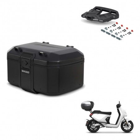SHAD Baul trasero + soporte montaje parrilla TR55 TERRA PURE BLACK KIT-455773