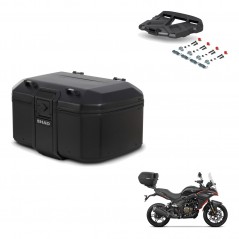 SHAD Rear trunk + mounting bracket grill TR55 TERRA PURE BLACK KIT-455777