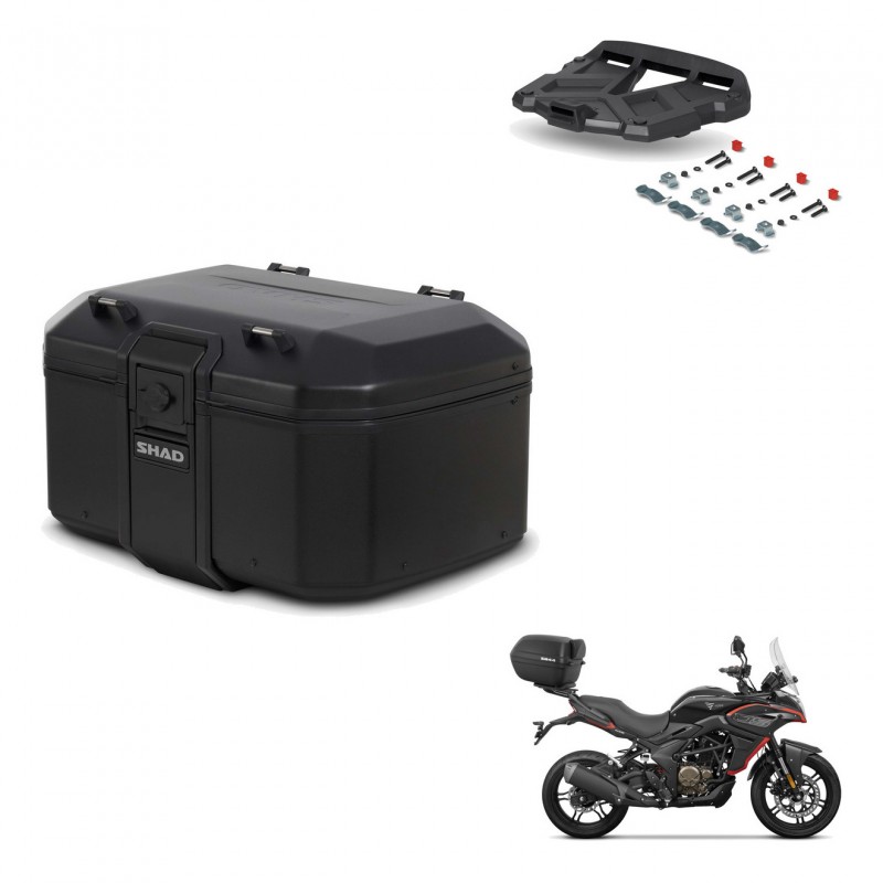 SHAD Rear trunk + mounting bracket grill TR55 TERRA PURE BLACK KIT-455777