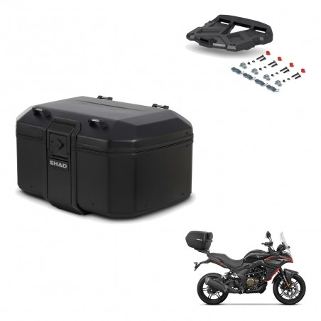 SHAD Baul trasero + soporte montaje parrilla TR55 TERRA PURE BLACK KIT-455777
