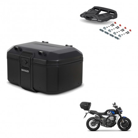 SHAD Baul trasero + soporte montaje parrilla TR55 TERRA PURE BLACK KIT-455781