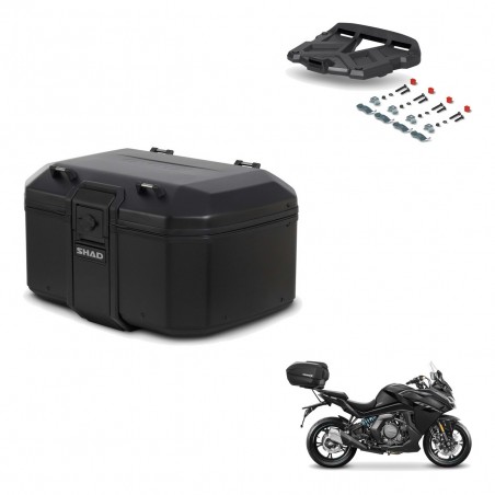 SHAD Baul trasero + soporte montaje parrilla TR55 TERRA PURE BLACK KIT-455789