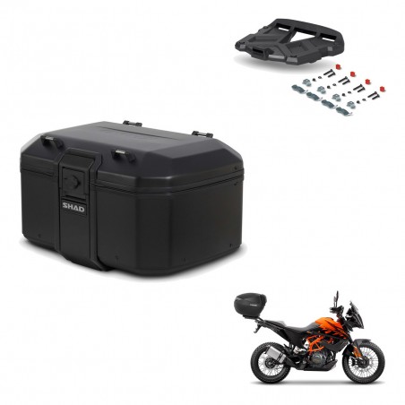 SHAD Baul trasero + soporte montaje parrilla TR55 TERRA PURE BLACK KIT-455793