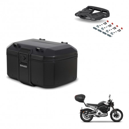 SHAD Baul trasero + soporte montaje parrilla TR55 TERRA PURE BLACK KIT-455799