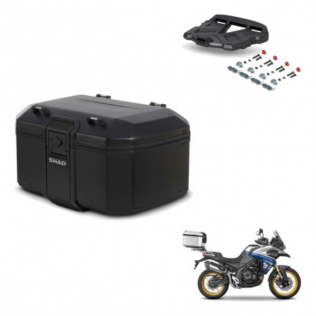 SHAD Baul trasero + soporte montaje parrilla TR55 TERRA PURE BLACK KIT-455801