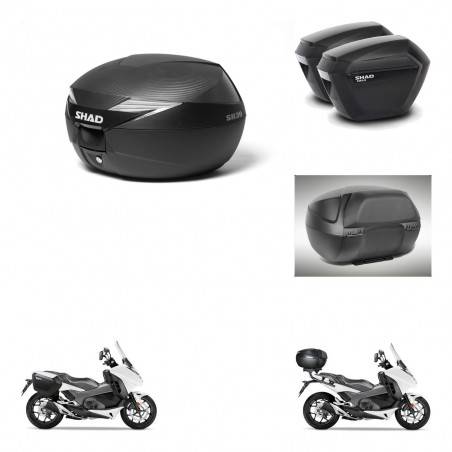SHAD Maletas sh23 + soporte montaje baul SH39 carbon accesorios KIT-458282