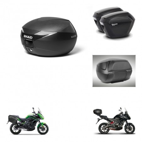 SHAD Maletas sh23 + soporte montaje baul SH39 carbon accesorios KIT-458290