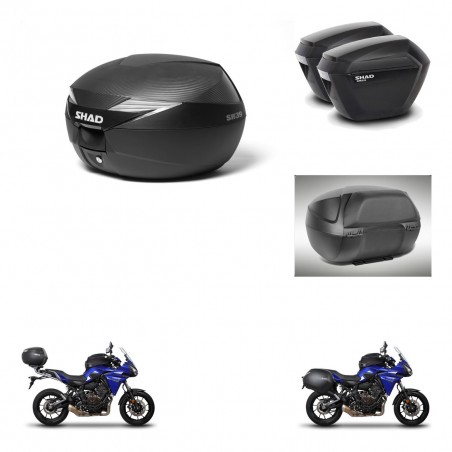 SHAD Maletas sh23 + soporte montaje baul SH39 carbon accesorios KIT-458294