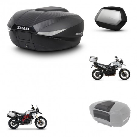 SHAD Maletas SH35 PREMIUM + soporte montaje baul SH58 accesorios KIT-458399