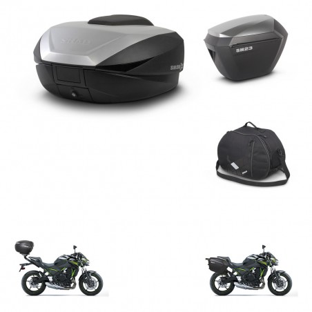 SHAD Maletas sh23 alu + soporte montaje baul SH59 accesorios 59L KIT-458439
