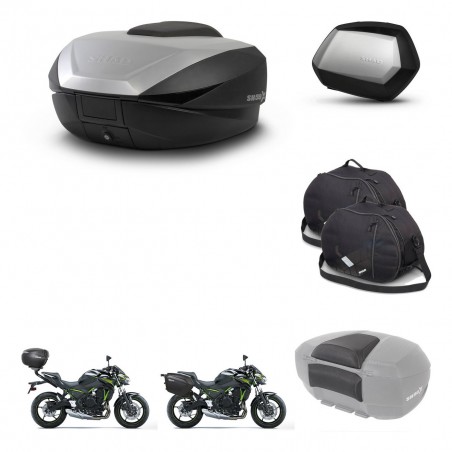 SHAD Maletas SH35 PREMIUM + soporte montaje baul SH59 accesorios 59L KIT-458458
