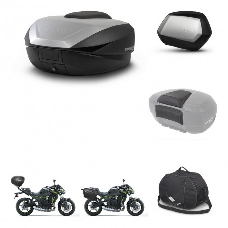 SHAD Maletas SH35 PREMIUM + soporte montaje baul SH59 accesorios 59L KIT-458477