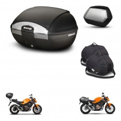 SHAD Maletas SH35 PREMIUM + soporte montaje baul SH45 accesorios KIT-458543