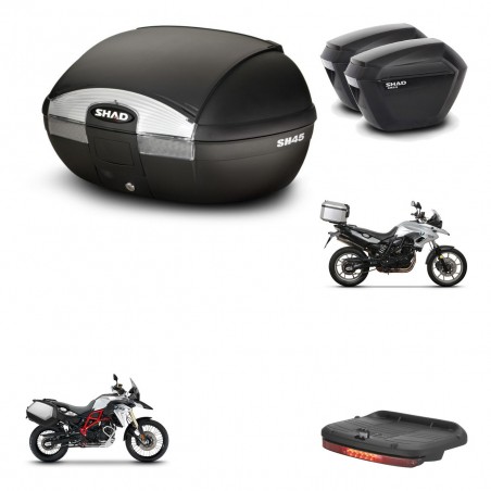 SHAD Maletas sh23 + soporte montaje baul SH45 accesorios KIT-458547