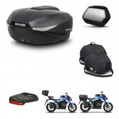SHAD SH35 PREMIUM suitcases + mounting bracket SH58 trunk accessories KIT-458606