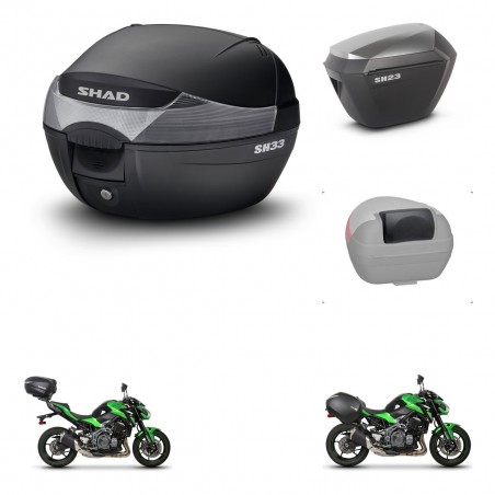 SHAD Maletas sh23 alu + soporte montaje baul SH33 accesorios KIT-458645