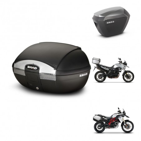 SHAD Maletas sh23 alu + soporte montaje baul SH45 KIT-458683