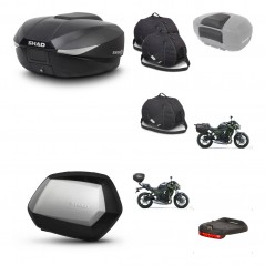 SHAD SH35 PREMIUM suitcases + mounting bracket SH58 trunk accessories KIT-458688