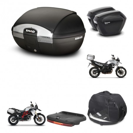 SHAD Maletas sh23 + soporte montaje baul SH45 accesorios KIT-458692