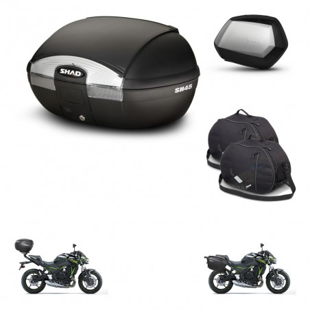 SHAD Maletas SH35 PREMIUM + soporte montaje baul SH45 accesorios KIT-458744