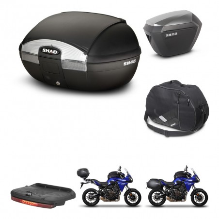 SHAD Maletas sh23 alu + soporte montaje baul SH45 accesorios KIT-458804