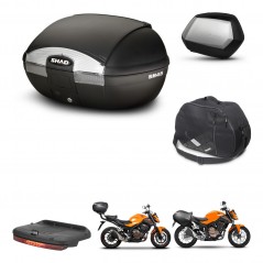 SHAD Maletas SH35 PREMIUM + soporte montaje baul SH45 accesorios KIT-458808