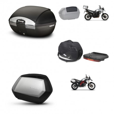 SHAD Maletas SH35 PREMIUM + soporte montaje baul SH45 accesorios KIT-458828