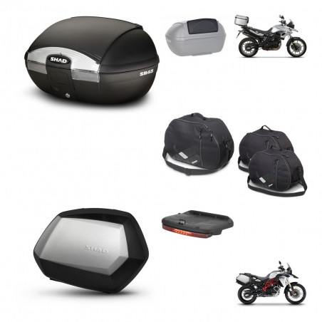 SHAD Maletas SH35 PREMIUM + soporte montaje baul SH45 accesorios KIT-458829