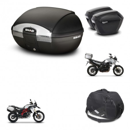 SHAD Maletas sh23 + soporte montaje baul SH45 accesorios KIT-458839