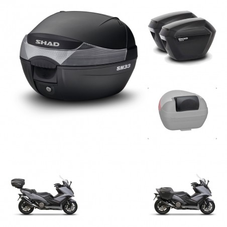SHAD Maletas sh23 + soporte montaje baul SH33 accesorios KIT-458865
