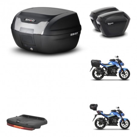 SHAD Maletas sh23 + soporte montaje baul SH40 accesorios KIT-458910