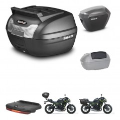SHAD SH23 alu suitcases + mounting bracket SH40 top grill trunk accessories KIT-458944