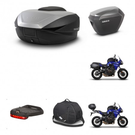 SHAD Maletas sh23 alu + soporte montaje baul SH59 accesorios 59L KIT-458957