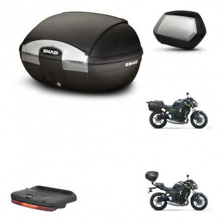 SHAD Maletas SH35 PREMIUM + soporte montaje baul SH45 accesorios KIT-458975