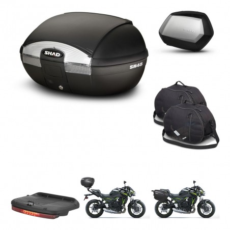 SHAD Maletas SH35 PREMIUM + soporte montaje baul SH45 accesorios KIT-458976