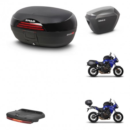 SHAD Maletas sh23 alu + soporte montaje baul SH46 accesorios 45 L KIT-458980