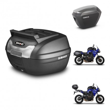 SHAD Maletas sh23 alu + soporte montaje baul SH40 parrilla superior KIT-458997