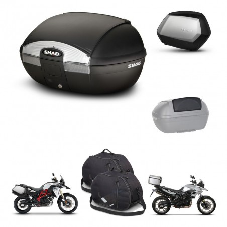 SHAD Maletas SH35 PREMIUM + soporte montaje baul SH45 accesorios KIT-459117