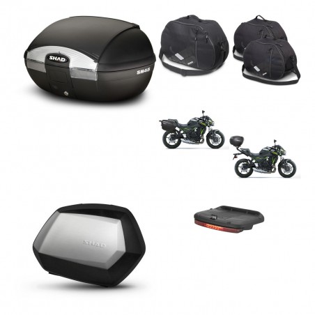 SHAD Maletas SH35 PREMIUM + soporte montaje baul SH45 accesorios KIT-459157