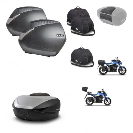 SHAD Baul SH59 + soporte montaje maletas SH36 accesorios 59L KIT-459177