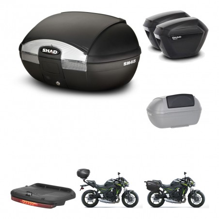 SHAD Maletas sh23 + soporte montaje baul SH45 accesorios KIT-459265