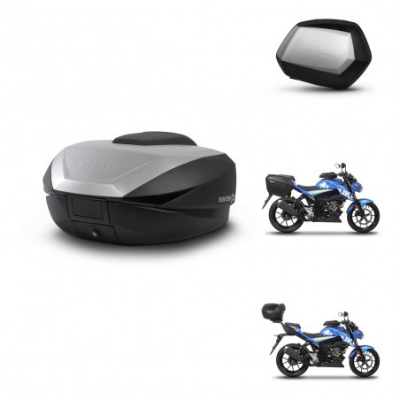 SHAD Maletas SH35 PREMIUM + soporte montaje baul SH59 59L KIT-459364