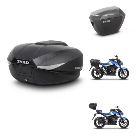 SHAD Maletas sh23 alu + soporte montaje baul SH58 KIT-459475